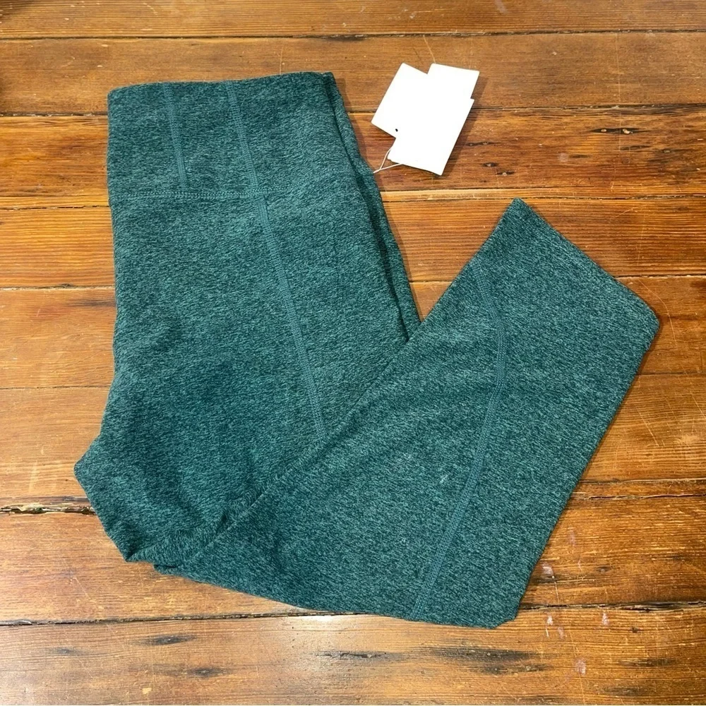 Zella Emerald Green teal titanic Leggings Capri large